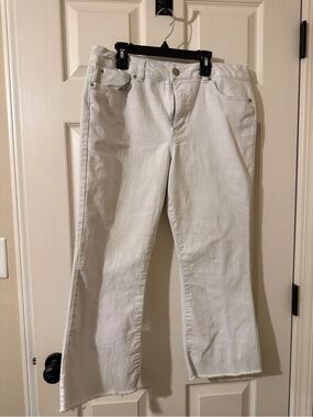 d. jeans White Straight Leg Jeans